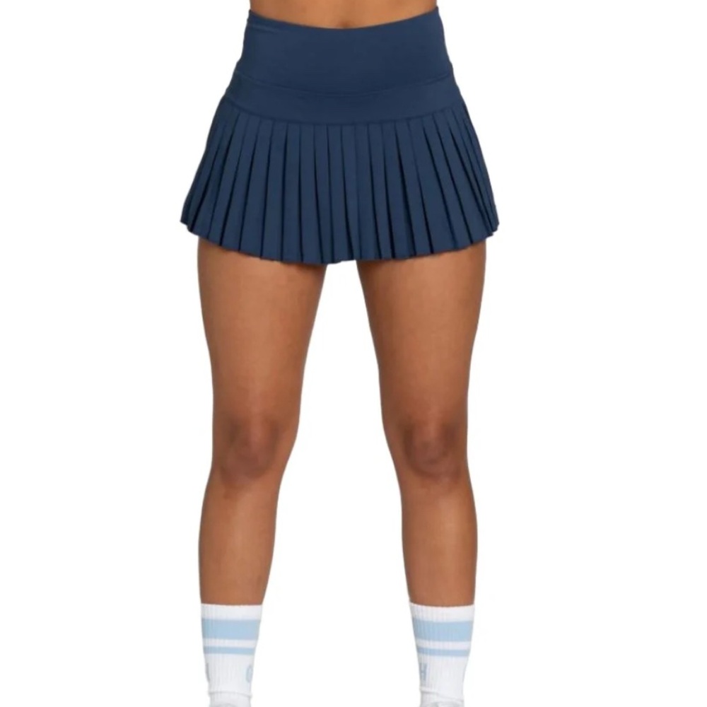 Gold hinge mini skirt green/blue